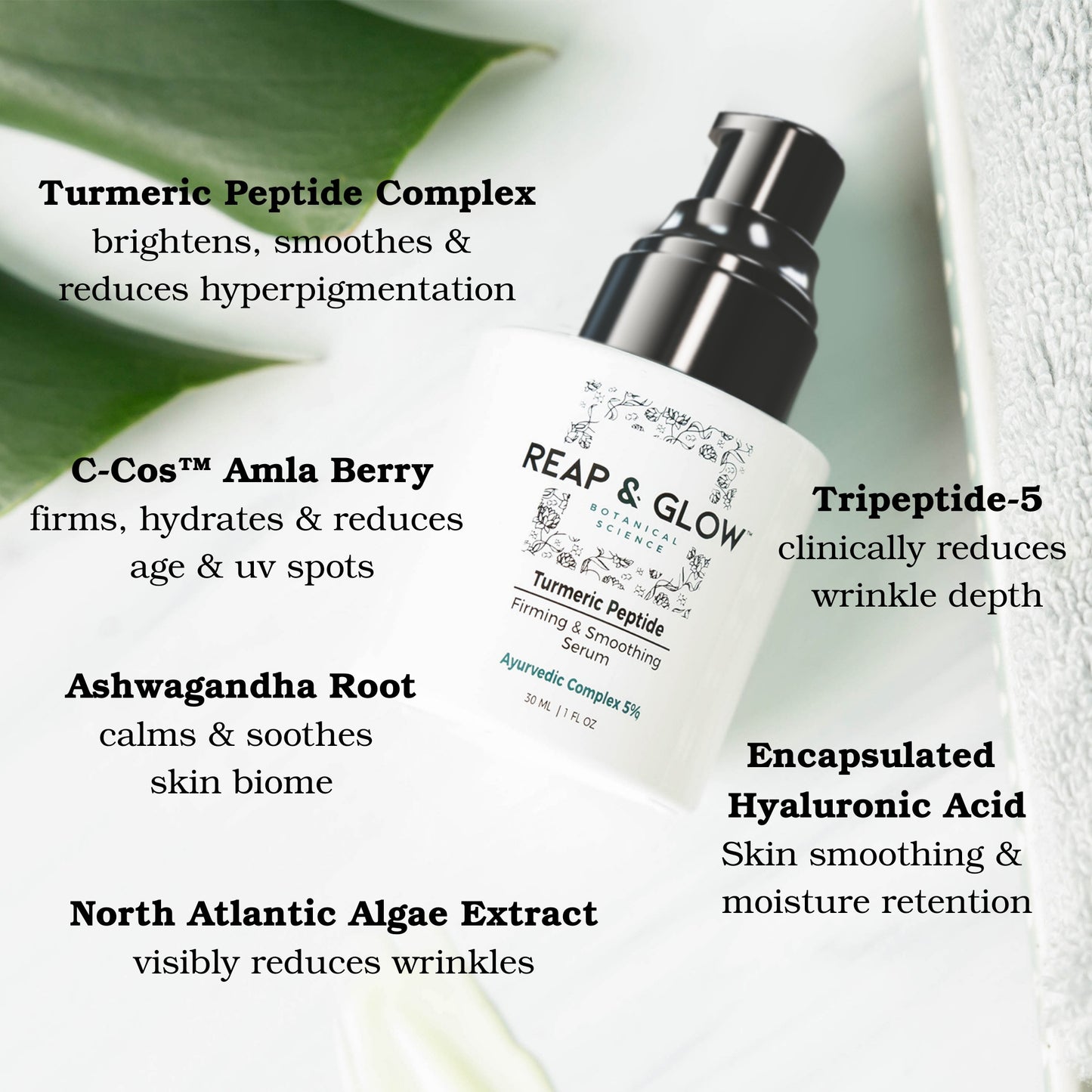 Turmeric Peptide Firming & Smoothing Serum + Ayurvedic Deep Hydrating Rejuvenation Crème + Coffee Fruit Antioxidant Cleanser